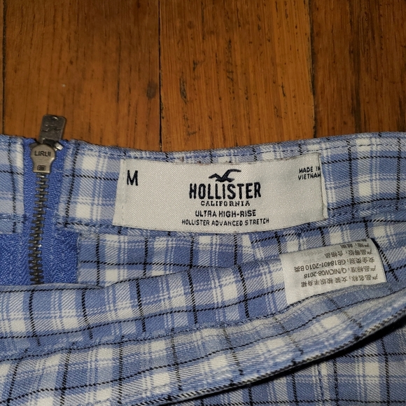 Hollister Blue and White Ultra High Rise Mini Skirt - Picture 2 of 7